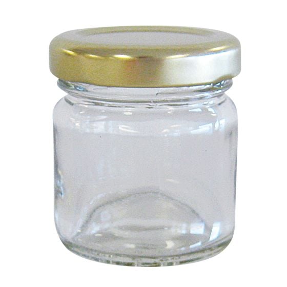 Round glass jar