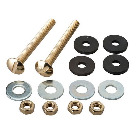 Toilet tank bolt kit