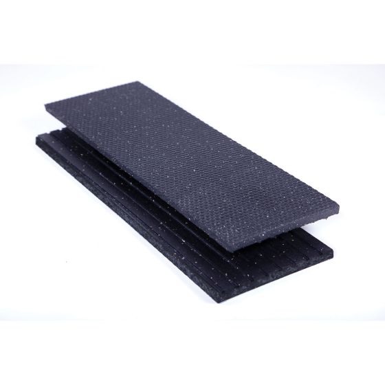 Rubber step cover – Non-Slip - Black - 12" x 48" x 3/4"