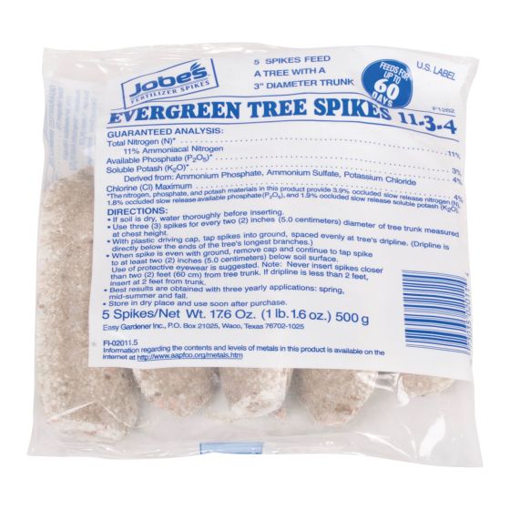 Jobe's evergreen fertilizer spikes 11-3-4