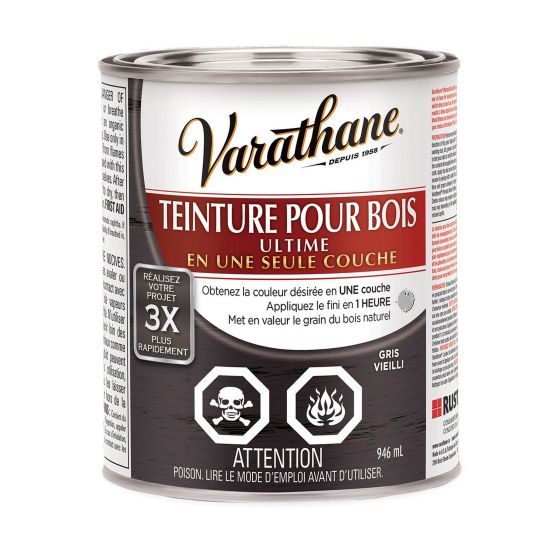 Teinture pour bois ultime, Gris vieilli, 946 ml