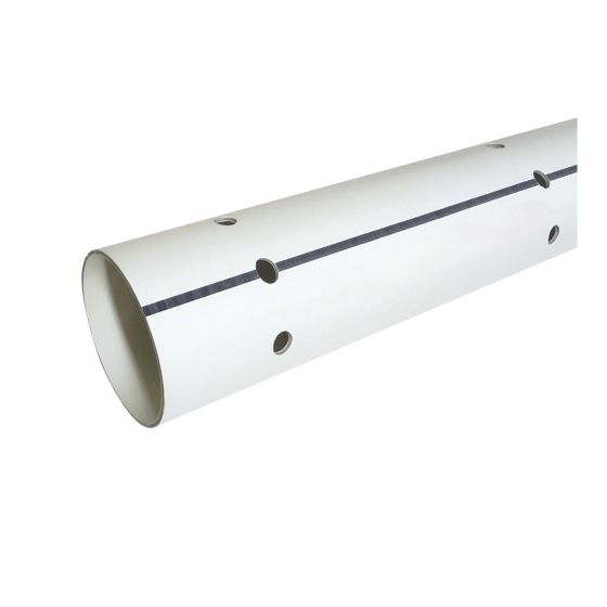 PVC/BNQ drainage pipe, ferrous ochre, white, 4" x 10'