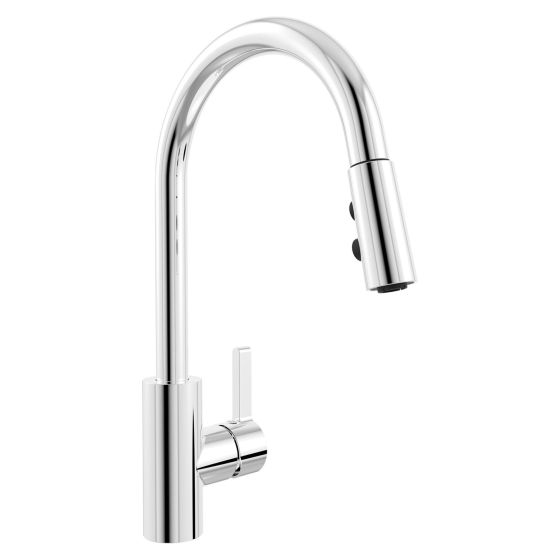 EBI Kitchen Sink Faucet with Swivel Pull-Down Spout - Chrome