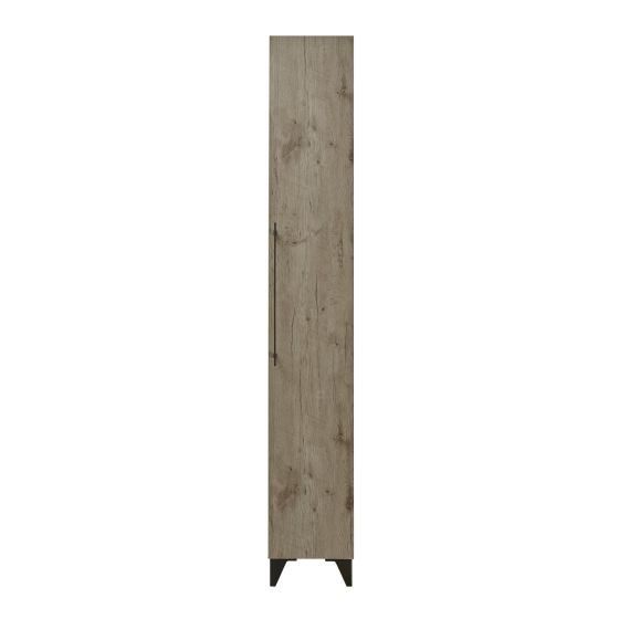 Linen Cabinet  - Malea -  Silver Wood - 1 Door - 12" x 72"