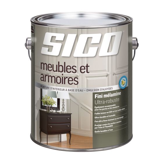 Paint SICO Furniture and Cabinets, Melamine, Pure White, 3.78 L