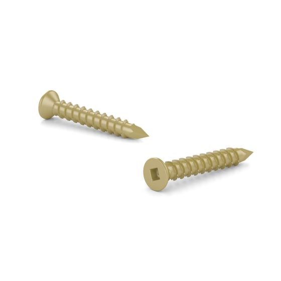 Concrete Screw with Gold Seal Coating - Flat Head