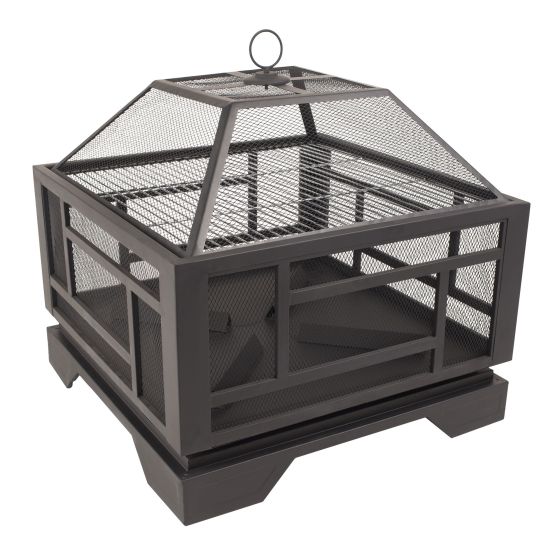 Outdoor Fire Pit - Solus - Steel - Black - 26"