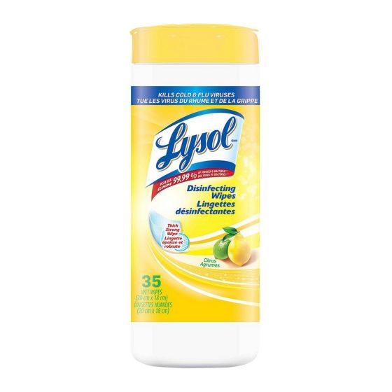 Lingettes désinfectantes Lysol parfum agrumes