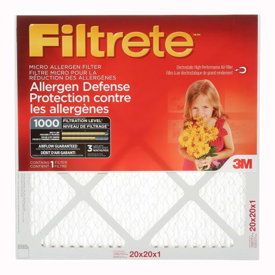 Filtre à fournaise micro allergène