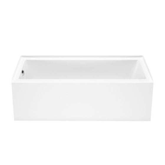 Bosca Alcove Bathtub - 59 3/4" x 30" - Cubic Design - Acrylic - White