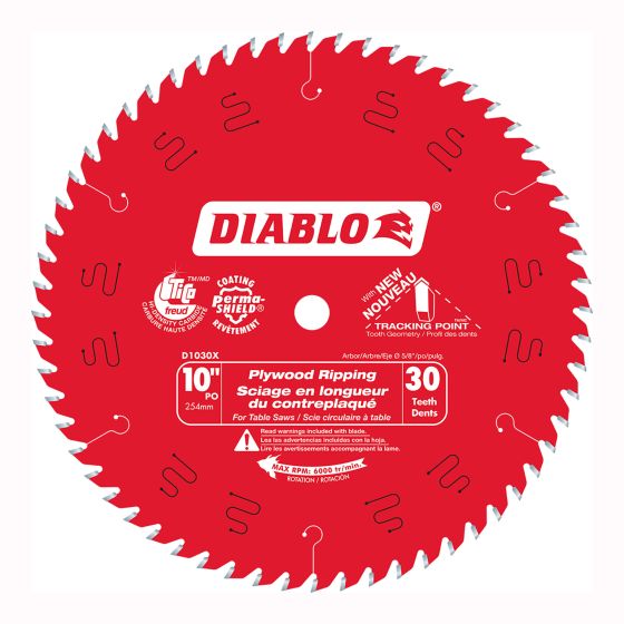 DIABLO plywood ripping circular blade