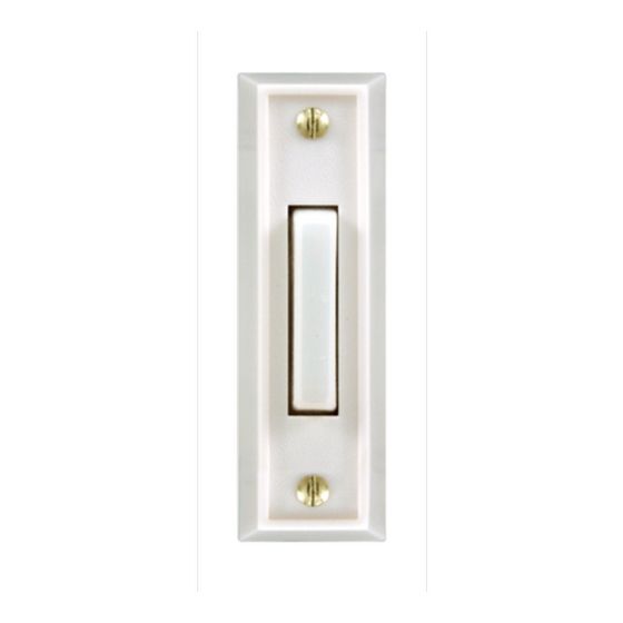 Wired LED Push Button Doorbell - Plastic - White