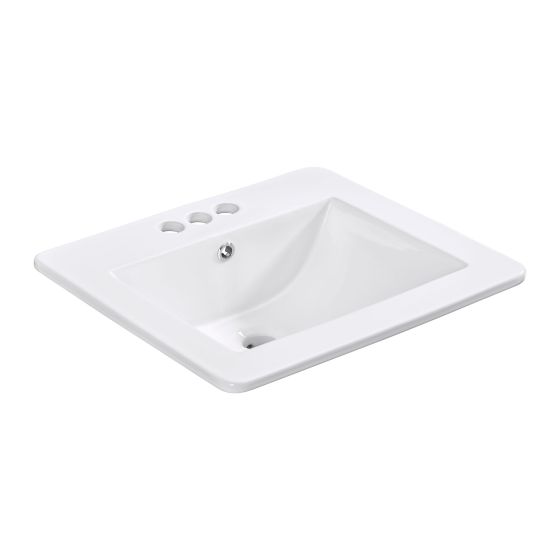 Rectangular Drop-In Sink - 21 1/4" x 18 1/4"  - White