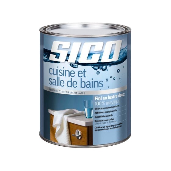 Paint SICO Kitchen and Bathroom, Smooth, Base 3, 946 mL