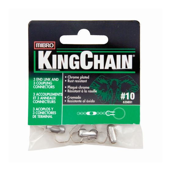 End Link and Coupling for Bead Chain - #10 - Chrome - 3/Pkg