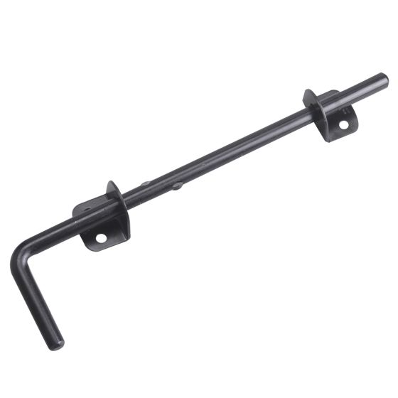 Barrel bolt, black, 12"