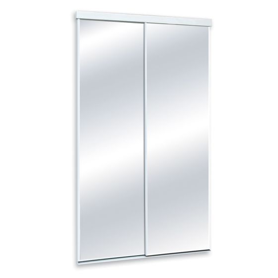 Sliding mirror door