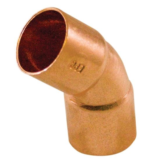 45° copper elbow