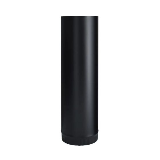 Black Matt Stove Pipe - 24 Ga - 7" x 24"