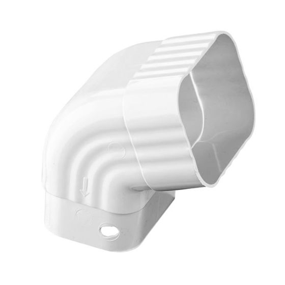 "A" Elbow for Gutter - Vinyl - Traditional Style - White