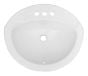 Oval Drop-In Sink - Corano - 20 3/4" x 17" - White