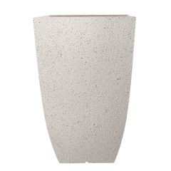 Newland Planter - White Stone Finish - 10 1/2" x 15 1/2"