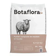 Fumier composté de mouton et de tourbe