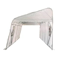 Car shelter off wall 10'6" x 20' x 7'