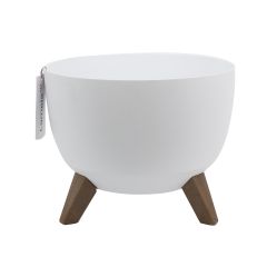 Pot Roma sur pied, Blanc, 11"