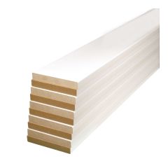 Eased 2 Edges MDF Primed Casing Moulding - 1/2" x 3 1/2" x 8 - 10/Pkg