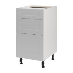 Base Cabinet 3 Drawers - Shaker - Grey - 18" x 34 3/4" x 24"