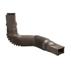 Flex-A-Gutter Spout Downspout Extension - Vinyl - Brown - 25-55" Adjustable