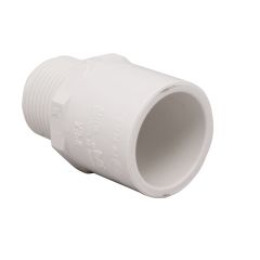 Adaptateur en PVC, 1/2", blanc