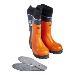 Bottes de sécurité, en caoutchouc, orange/noir, grandeur 8