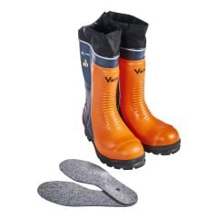 Bottes de sécurité, en caoutchouc, orange/noir, grandeur 9