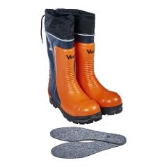 Bottes de sécurité, en caoutchouc, orange/noir, grandeur 10