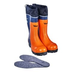 Bottes de sécurité, en caoutchouc, orange/noir, grandeur 13