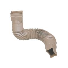 Flex-A-Gutter Spout Downspout Extension - Vinyl - Beige - 25-55" Adjustable