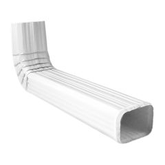 Gutter Extension Shoe - Galvanized Steel - 2" x 3" x 18" - White