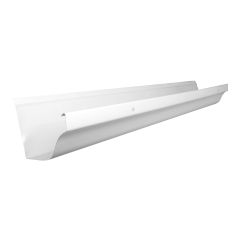 Hi-Bak Eavestrough - Galvanized Steel - White - 10'