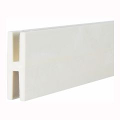 Moulure de division en PVC, Blanc, 2 1/4" x 3/4" x 98"