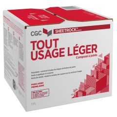 Composé à joints CGC Sheetrock tout usage, Léger, Blanc, Boite 17 l