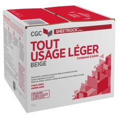 Composé à joints CGC Sheetrock tout usage, Léger, Beige, Boite 17 l