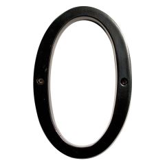 Aluminum Heritage house number #0 - Matte black - 4"