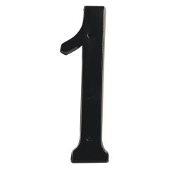 Aluminum Heritage house number #1 - Matte black - 4"