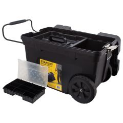 Coffre pour entrepreneur, Stanley, 24", 17 gallons, noir et jaune