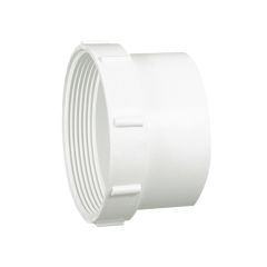 PVC/BNQ Sewer And Drain Adapter - 4" - White