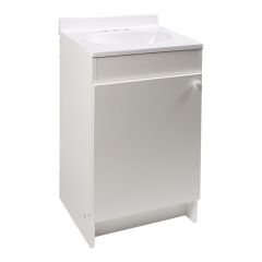 Meuble-lavabo, 1 porte, blanc, 19" x 31"