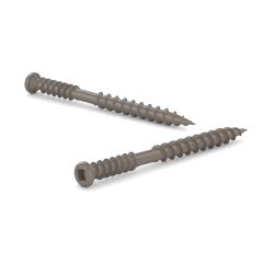 Composite Screws - Square Drive - Reverse Thread - Grey - #10 x 2 1/2" - 100/Pkg