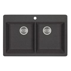 Kitchen Sink - Dohna - 2 Bowls - 1 Hole - Silgranit - cinder - 31 1/2" x 20 1/2" x 8"